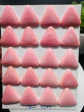 18x18mm Queen Conch Shell Triangle Cabs • Pack of 2 Pcs • AAA Quality • Flat Back • Queen Conch Cabochons