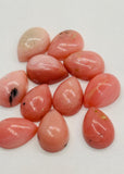 Pink Opal 12X16 mm Pear Shape, - Pack of 4 Piece - AAA Quality - Natural Pink Opal Cabochon - Pink Opal Cabs