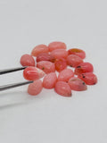 Pink Opal 5X8mm Size Pear Shape- AAA Quality - Pack of 4 pc Natural Pink Opal Cabochon - Pink Opal Cabs
