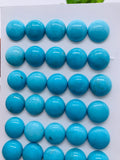 Turquoise Round Cabs - 10 mm size - Pack of 1 Pc - AAA Quality - 100% Natural Turquoise- Turquoise Round Cabochon - Flat Back Cabs