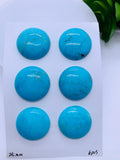 Turquoise Round Cabs - 25 mm size - Pack of 1 Pc - AAA Quality - 100% Natural Turquoise- Turquoise Round Cabochon - Flat Back Cabs