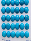 Turquoise Oval Cabs - 10x14 mm size - Pack of 1 Pc - AAA Quality - 100% Natural Turquoise- Turquoise Oval Cabochon - Flat Back Cabs