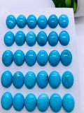 Turquoise Oval Cabs - 10x14 mm size - Pack of 1 Pc - AAA Quality - 100% Natural Turquoise- Turquoise Oval Cabochon - Flat Back Cabs