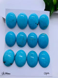 Turquoise Oval Cabs - 18x25 mm size - Pack of 1 Pc - AAA Quality - 100% Natural Turquoise- Turquoise Oval Cabochon - Flat Back Cabs