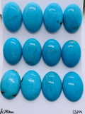 Turquoise Oval Cabs - 18x25 mm size - Pack of 1 Pc - AAA Quality - 100% Natural Turquoise- Turquoise Oval Cabochon - Flat Back Cabs