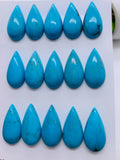 Turquoise Pear Cabs - 12X24 mm size - Pack of 1 Pc - AAA Quality - 100% Natural Turquoise- Turquoise Pear Cabochon - Flat Back Cabs