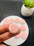20 mm Queen Conch Shell Carving Swirl Cabs • Half Drill • Pack of 1 Pc • AAA Quality • Flat Back • Queen Conch Carving Cameo Cabochons