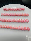 10x7 mm Queen Conch Shell Bow tie • Pack of 4 Pcs • AAA Quality • Flat Back • Queen Conch Carving Sealife Cabochons