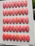 20x7 mm Queen Conch Shell Oval Cabs • Pack of 4 Pcs • Flat Back • AAA Quality • Queen Conch Cabochons