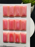14x25mm Queen Conch Shell Rectangle Cabs • Pack of 1 Pc • Flat Back • AAA Quality • Queen Conch Cabochons