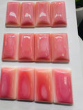 14x25mm Queen Conch Shell Rectangle Cabs • Pack of 1 Pc • Flat Back • AAA Quality • Queen Conch Cabochons