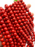 Coral Round beads 10 mm size - AA Quality - Length 40 cm - Dyed Color Coral beads