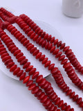 Coral Rondelle beads 9-10 mm size - Length 40 cm - Dyed Color Coral Roundel beads