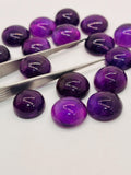 14MM Natural Amethyst Cabs , Pack of 2 Pieces , Top Quality Cabochons , African Amethyst cabochon