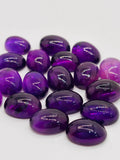 Amethyst Oval 10X14MM Cabs , Pack of 4 Pcs- African Amethyst Cabs , Loose stone , Gemstone cabochon. Purple Amethyst