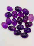 Amethyst Oval 10X14MM Cabs , Pack of 4 Pcs- African Amethyst Cabs , Loose stone , Gemstone cabochon. Purple Amethyst