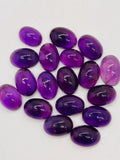 Amethyst Oval 10X14MM Cabs , Pack of 4 Pcs- African Amethyst Cabs , Loose stone , Gemstone cabochon. Purple Amethyst