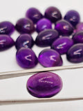 Amethyst Oval 10X14MM Cabs , Pack of 4 Pcs- African Amethyst Cabs , Loose stone , Gemstone cabochon. Purple Amethyst