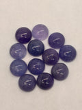 10mm Tanzanite Cabochon Round Calibrated Size -4A Quality Natural Tanzanite Cabs- Medium Blue Color Tanzanites (Pack of 1 Pcs)