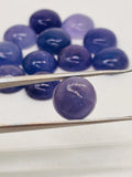 10mm Tanzanite Cabochon Round Calibrated Size -4A Quality Natural Tanzanite Cabs- Medium Blue Color Tanzanites (Pack of 1 Pcs)