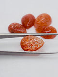Sunstone Cabochon 10x14 mm -Pack of 1 Pieces -AAA Quality cabs- Sunstone Pear Cabochon -Natural Sunstone Cabs