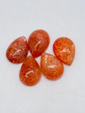 Sunstone Cabochon 10x14 mm -Pack of 1 Pieces -AAA Quality cabs- Sunstone Pear Cabochon -Natural Sunstone Cabs