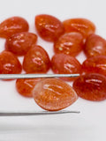 Sunstone Cabochon 9X12 mm -Pack of 2 Pieces -AAA Quality cabs- Sunstone Pear Cabochon -Natural Sunstone Cabs