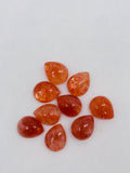 Sunstone Cabochon 8X10 mm -Pack of 2 Pieces -AAA Quality cabs- Sunstone Pear Cabochon -Natural Sunstone Cabs