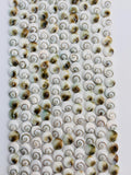 Shiva Shell Round Coin Beads - 6 / 8 mm Size • AAA Quality• Length 40 cm • Natural Single Shiva Shell Beads • One Sided Shiva Shell Beads