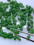 Jade Marquise Cabs - 3x6 mm Size - Pack of 8 Pcs - AAA Quality - Natural Russian Jade Cabochons