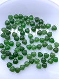 Jade Heart Cabs - 5 mm Size - Pack of 4 Pcs - AAA Quality - Natural Russian Jade Cabochons