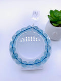 11 mm Blue Topaz Bracelet - Code T10 - AAA Quality 7.5 Inch Length - Natural Blue Topaz Round Bracelet