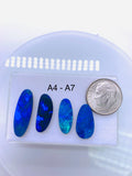 Australian Opal Doublet - Code A4 - A7 - AAA Quality - Opal Doublet Cabochon - Australian Opal Cabs