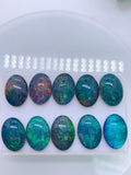Australian Opal 10x14 mm Cabs- Pack of 1 Pc -AAA Quality, Opal Triplet Cabochon - Australian Opal Oval Cabs - Flat bottom