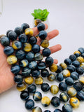 18 mm Blue Tiger Eye Round Beads 40 cm Length AAA quality - Natural Tiger Eye Beads