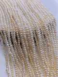 2-2.5 MM Freshwater Pearl Roundel Beads - AAA Quality - 40 cm Length - Natural Freshwater Pearl Rondelle