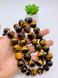 16 mm Tiger Eye Round Beads - Length 40 cm -AAA Quality - Natural Yellow Tiger Eye Beads