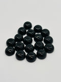 9MM Black Onyx cabs, loose stone, pack of 6 pieces. Black onyx cabs,