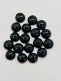 9MM Black Onyx cabs, loose stone, pack of 6 pieces. Black onyx cabs,