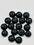 9MM Black Onyx cabs, loose gemstone, pack of 6 pieces. Black onyx cabs.