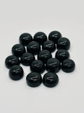 9MM Black Onyx cabs, loose gemstone, pack of 6 pieces. Black onyx cabs.