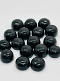 9MM Black Onyx cabs, loose gemstone, pack of 6 pieces. Black onyx cabs.