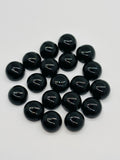 8MM Black Onyx cabs, loose gemstone, pack of 8 pieces. Black onyx cabs.