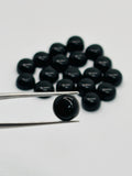 8MM Black Onyx cabs, loose gemstone, pack of 8 pieces. Black onyx cabs.