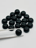 8MM Black Onyx cabs, loose gemstone, pack of 8 pieces. Black onyx cabs.