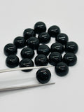 8MM Black Onyx cabs, loose gemstone, pack of 8 pieces. Black onyx cabs.