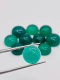 8MM Green Onyx cabs, loose gemstone, pack of 8 pieces. Green onyx cabochons.