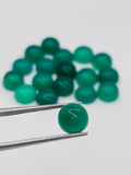 6MM Green Onyx cabs, loose gemstone, pack of 6 pieces. Green onyx cabochons.