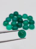 6MM Green Onyx cabs, loose gemstone, pack of 6 pieces. Green onyx cabochons.