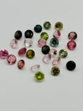 Multi Tourmaline 5MM faceted, Tourmaline gemstone loose cut , Tourmaline cut stone, Pack of 4 Pcs, AAA Quality